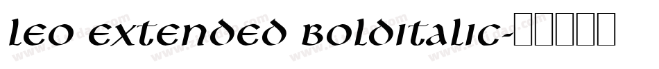 Leo Extended BoldItalic字体转换